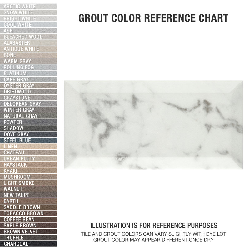 Classico Carrara 3" x 6" Ceramic Stone Look Subway Tile