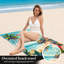 1 serviette de plage tropicale 1PCS, motif floral éclatant, microfibre, parfaite pour les vacances d'été, la natation et les voyages, avec des palmiers dans un paysage océanique