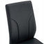 4-Piece Side Chair Set With Jet Black Faux Leather Upholstery and Metal Legs for Dining Room