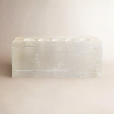 Selenite Votive Candle Holder