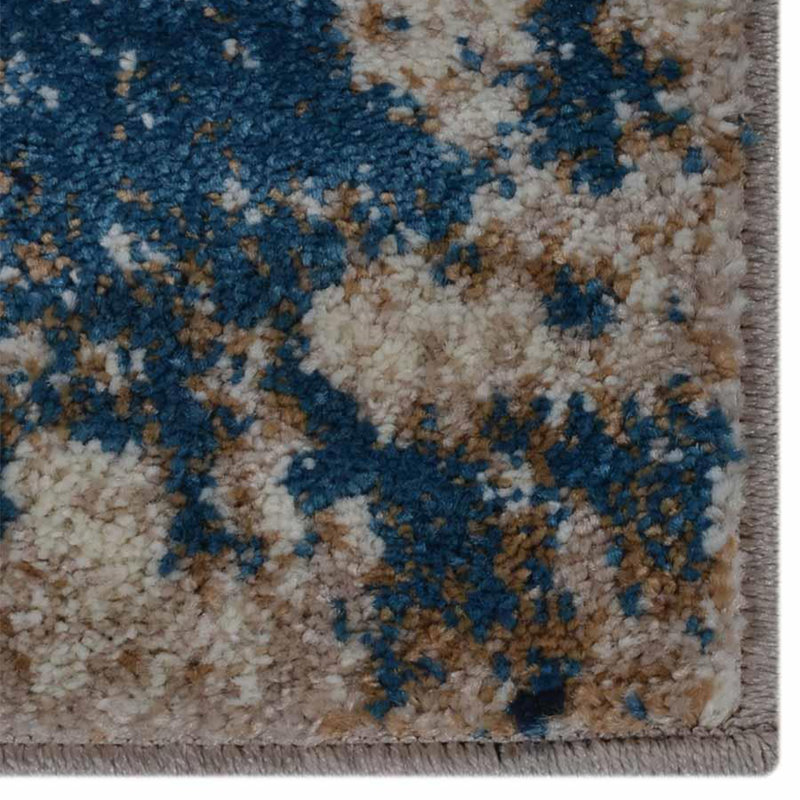 Machine Made Heatset Polyproplyene Area Rugs  - Runner, Beige Blue Color, Oriental Design, Low Pile Machine Made Area Rugs for Living Room, Bed Room