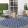 Antwun Nature Blue Indoor/Outdoor Area Rug