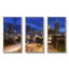 «Atlanta Skyline Twilight Blue Hour - Cityscape», ensemble de 3 toiles d'art encadrées-1892986459-1892986460
