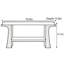 Console Mid-Century moderne en bois massif-1533046169