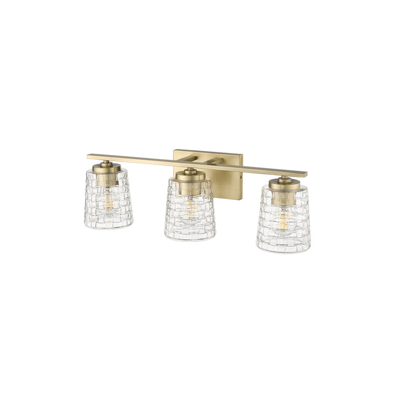 Éclairage pour meuble-lavabo à 3 lumières Xyion, Bronze vintage