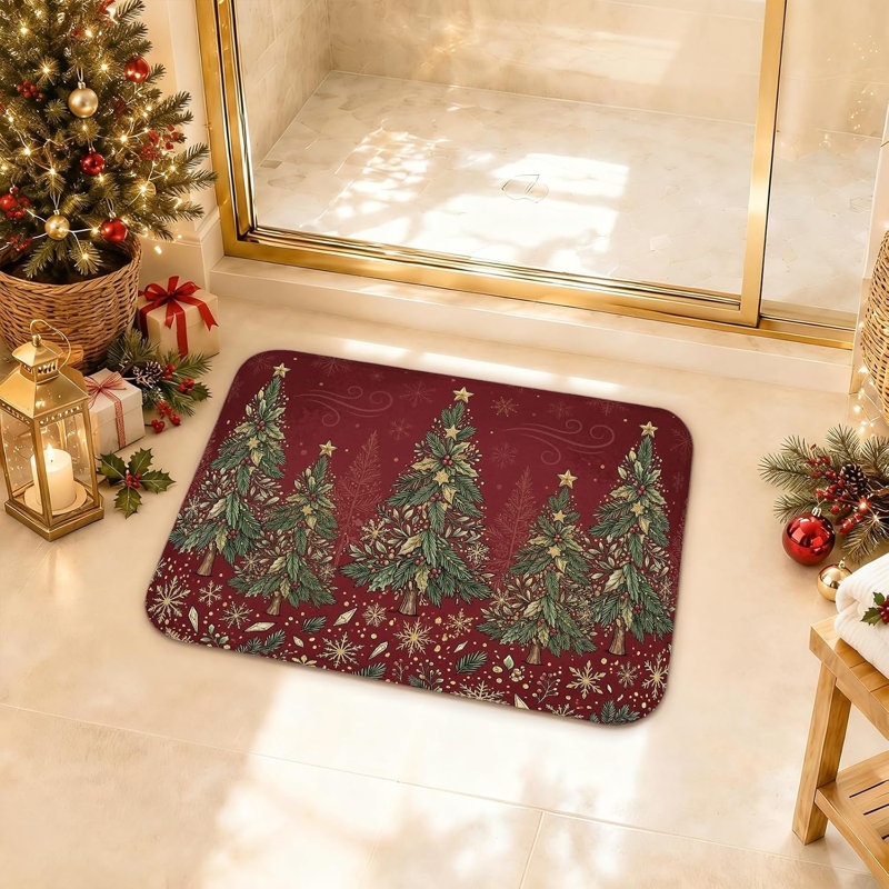 Tapis de salle de bain Pine Tree, Simple - L 47,24 po x l 17,72 po