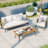 Ensemble de conversation d'extérieur pour 4 personnes avec coussins Modway Meadow-93811818