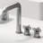 Wythe Widespread 3-Hole Bathroom Faucet, 2-Handle High Arc With Cross Knob Handles In Brushed Nickel-62421221