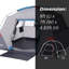 Tente de camping 2,8 pi (L) x 7 pi (H) x 58 po (H) avec rainfly, tente de camping facile à installer pour 4 à 6 personnes