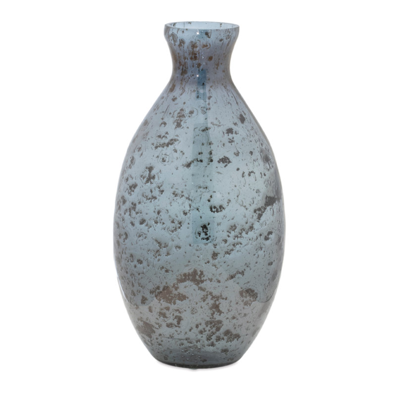 Vase en verre, Gris te bleu