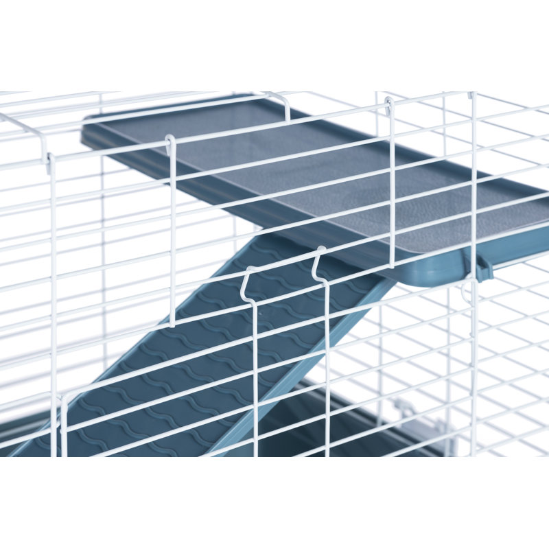 Cage de voyage Chenard pour furets adultes, Bleu