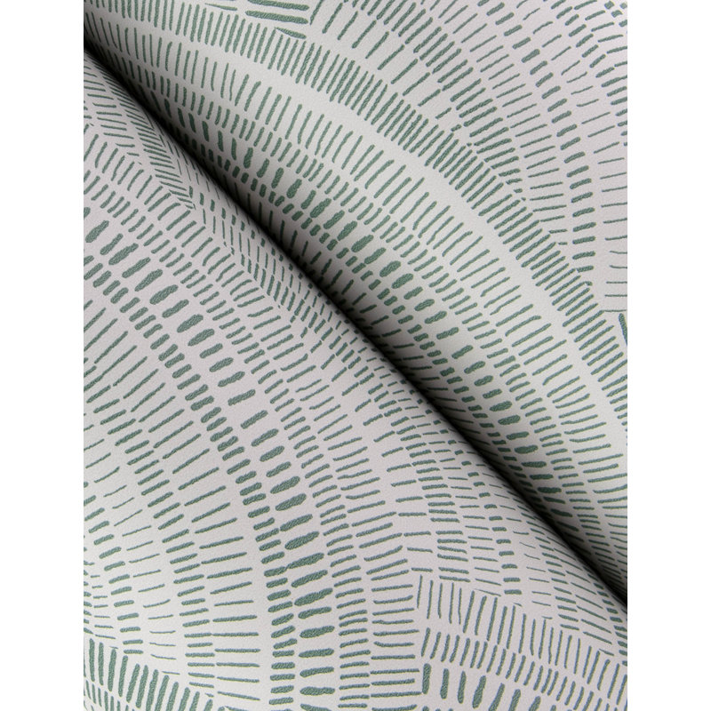 Papier peint géométrique Encircle Indigo, Vert
