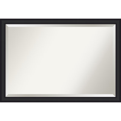 Oliver Narrow Beveled Wood Framed Wall Mirror