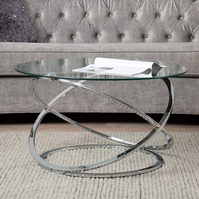 Adal Round Coffee Table for Living Room Furniture, 80cm Metal Centre Table