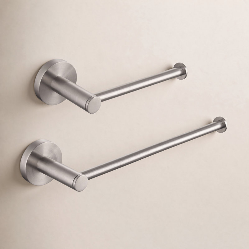 Circular 2 - Piece Bathroom Hardware Set, Brushed Nickel
