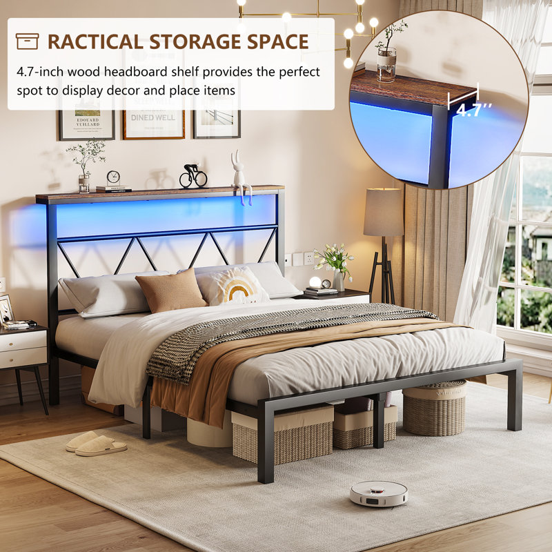 Storage Bed, Queen, Black