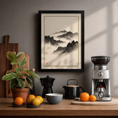 Mountains In Mist Japandi - Print