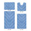 Ensemble de tapis pour salle de bain touffeté à 100% coton 2370 g / m² Hugo avec envers en latex anti-dérapant, certifié OEKO-TEX®, super absorbant et lavable à la machine, bleu foncé-348628245-392018187