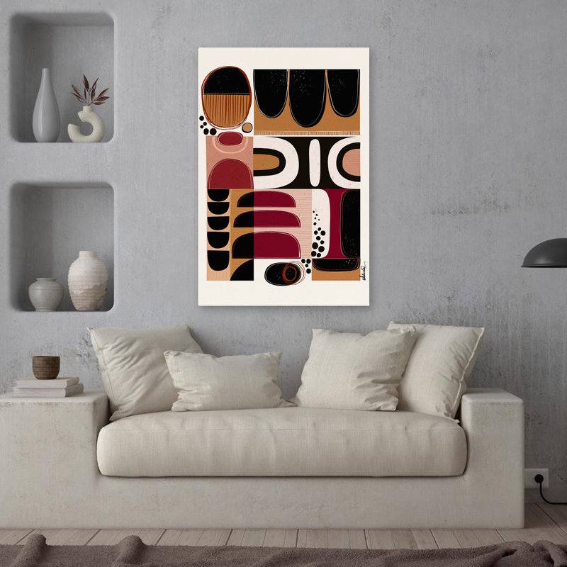Phylatique - Tapisserie tribale - Art abstrait, H 36 po x l 24 po