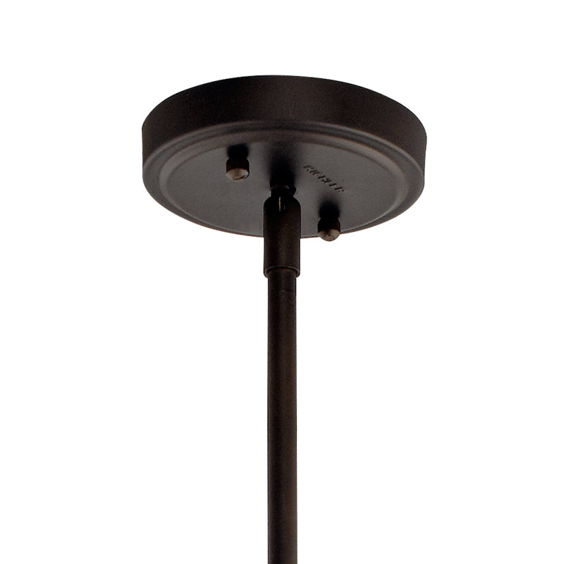Suspension Kichler Everly Olde Bronze 19,75 po à une lumière avec abat-jour transparent en forme de larme, Clear Glass