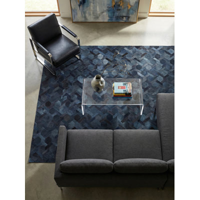 Natural Hide Cowhide Geometric Indoor Rug