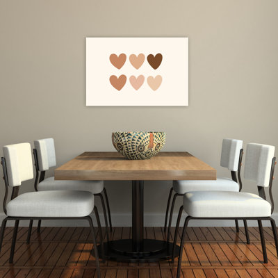 Shades Of Love Hearts, impression d'art contemporain abstrait minimaliste
