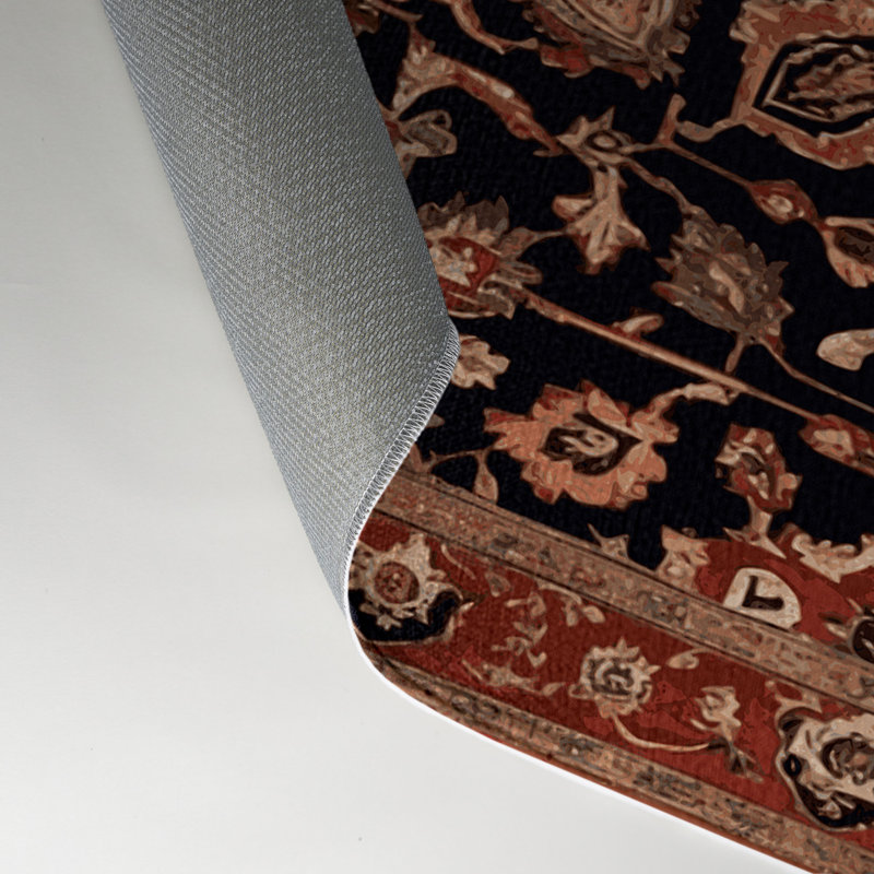 Tapis d'intérieur et d'extérieur brun Persian, Rectangle 9 pi x 12 pi