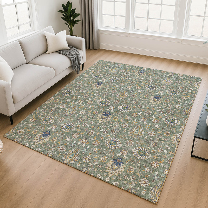 Tapis de qualité supérieure lavable à la machine Mayfield AMF2192 global, Vert, 5' x 7'6"