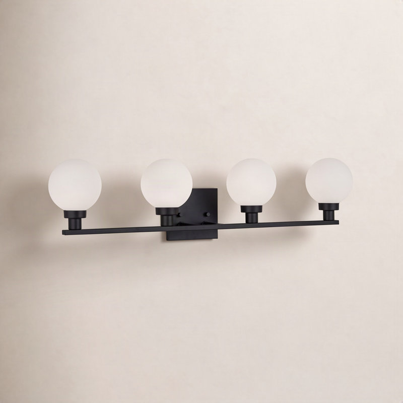 Janne 4-Light Dimmable Vanity Light, Midnight Black