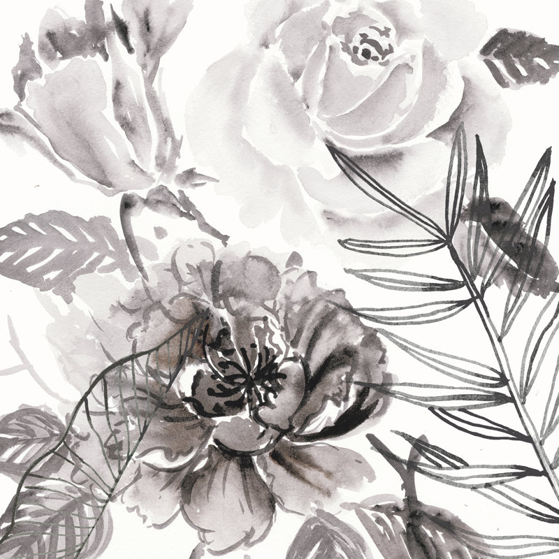 Lavender Gray Flowers - Wrapped Canvas Print, 91cm H x 91cm W