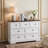 7 Drawer Dresser with Charging Station, Wide Farmhouse Dresser for Bedroom, Wooden Storage Cabinet, TV Stand Chest-1293370062