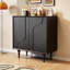 Armoire d'appoint moderne en bois massif noir-1004298311-1004298309