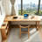Modern Versatile Solid Wood Desks with a Bookshelf-1571981400