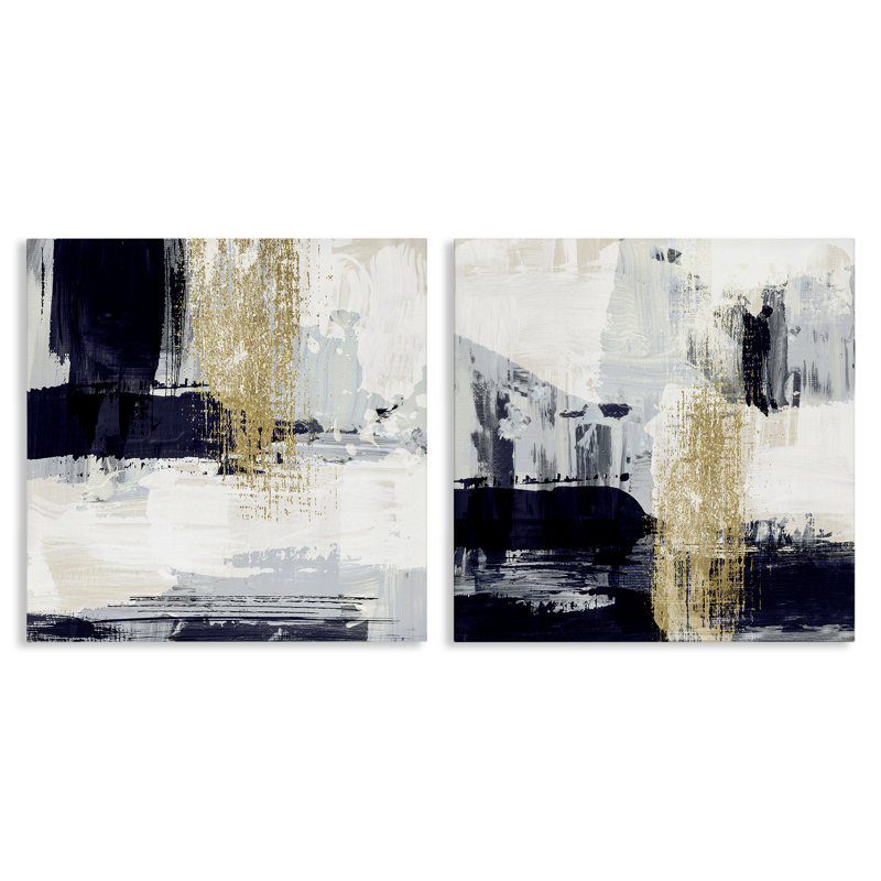 Ensemble d'art mural en toile Patchy par 2 pièces par Susan Jill, H 24 po x l 24 po
