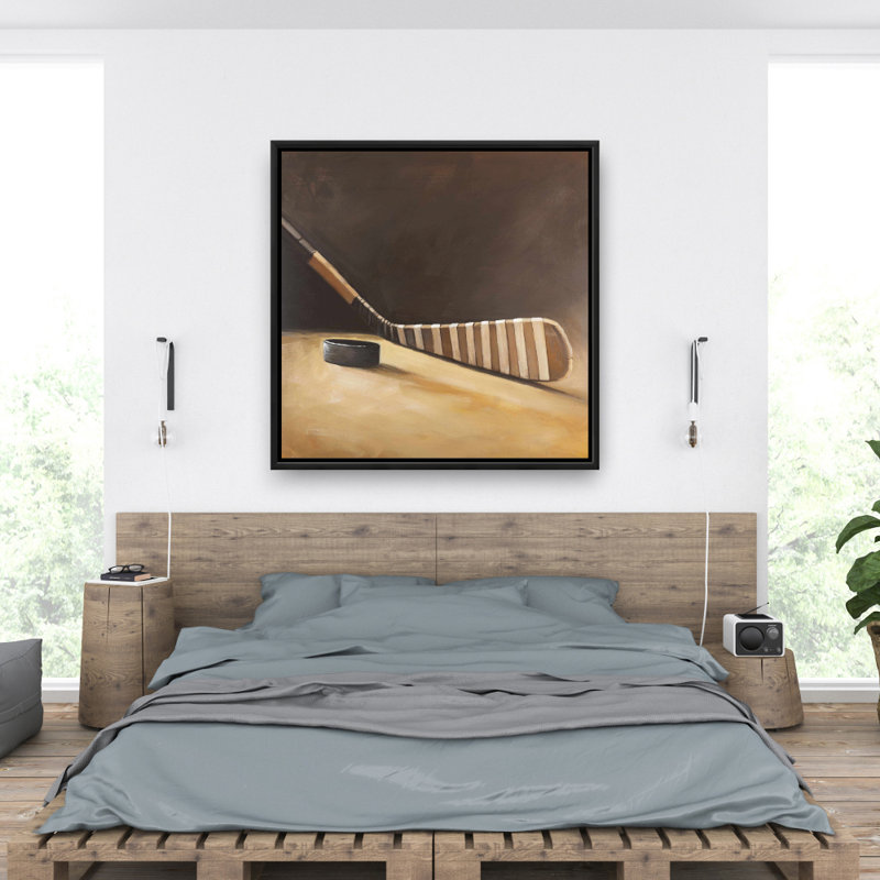 "Stick and Hockey Puck" sur toile