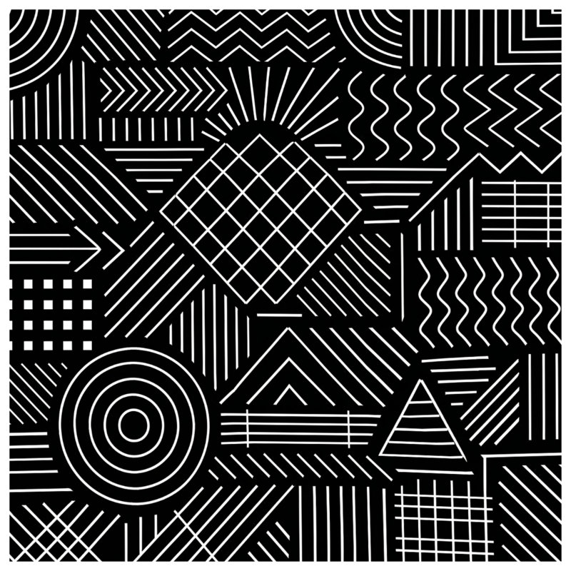 Black White Geometric Lines Comforter, Twin Extra Long