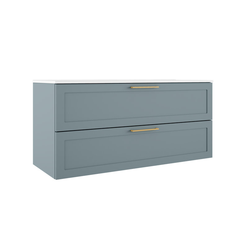 Ensemble de meuble-lavabo simple 48 po, Bleu acier