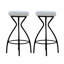 Ensemble de 2 chaises de salle à manger, tabouret de bar 29 po à imprimé floral avec repose-pieds