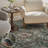 Soft Vintage Machine Washable Green Floral Area Rug With Non-Slip Backing For Living Room, Bedroom-1446255564