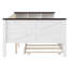 Lit de jour en bois avec tablettes de rangement-497023546