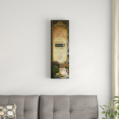 «Coffee Shop menu», affiche vintage sur toile tendue