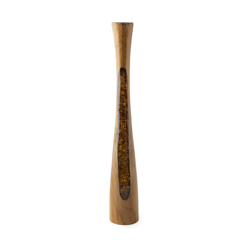 Bougeoir de table 19,75 po, Or, H 23,5 po x l 3,75 po x P 3,75 po