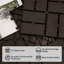 Carreaux de terrasse composites imbriqués en plastique durable de conception moderne pour l'extérieur
