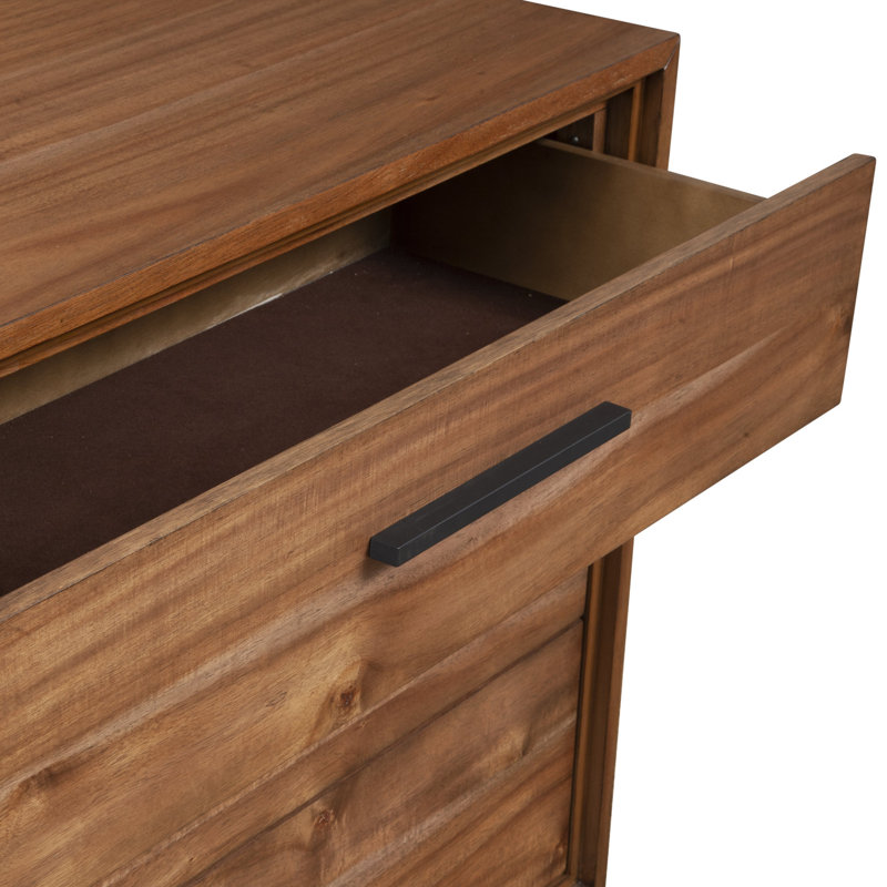 Wrightia 28'' W 5 - Drawer Dresser, Honey Maple