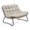 Canapé double de patio avec coussins épaissis de luxe, convient aux chaises berçantes et aux bancs d'extérieur dans les jardins, les balcons et les cours arrière, brun