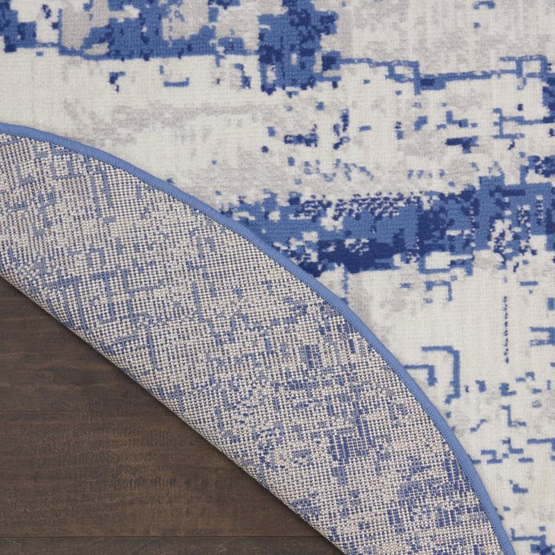Abstract Indoor Rug, Round 5'