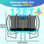 Trampoline à arc 12 pi bleu clair Acwarm Home 2026-127663339