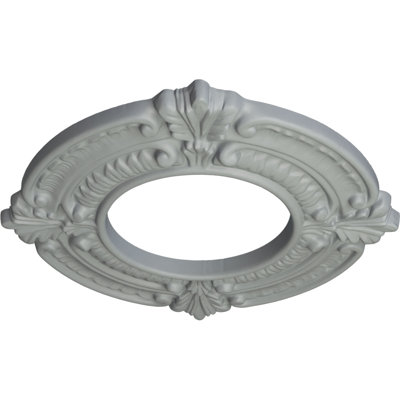 Endurathane Shakuras Ceiling Medallion, 9"OD x 1 3/8"P (Fits Canopies up to 1 3/8"), Hand-Painted Black Pearl Finish