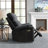 Burhamedin 38.8" Wide Classic and Soft Chenille Power Standard Recliner with Cup Holder and USB Port-487565941