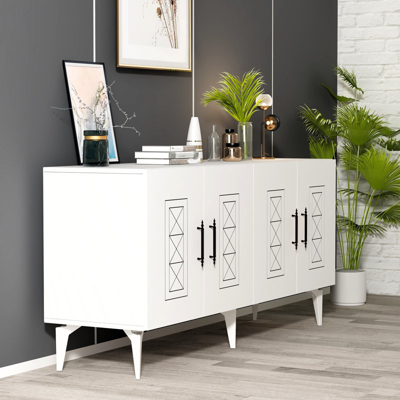 Estevan 150cm Sideboard, White